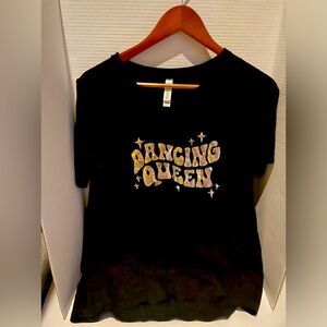 Women’s Bella Cannvas dancing queen, black short sleeve T-shirt—Large